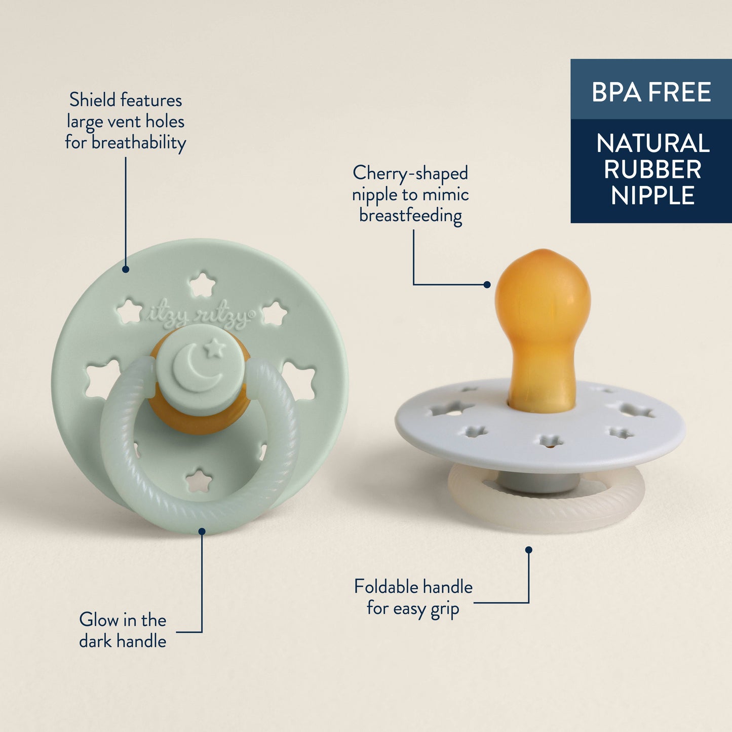 *NEW STYLES* Itzy Soother™ Natural Rubber Paci Sets