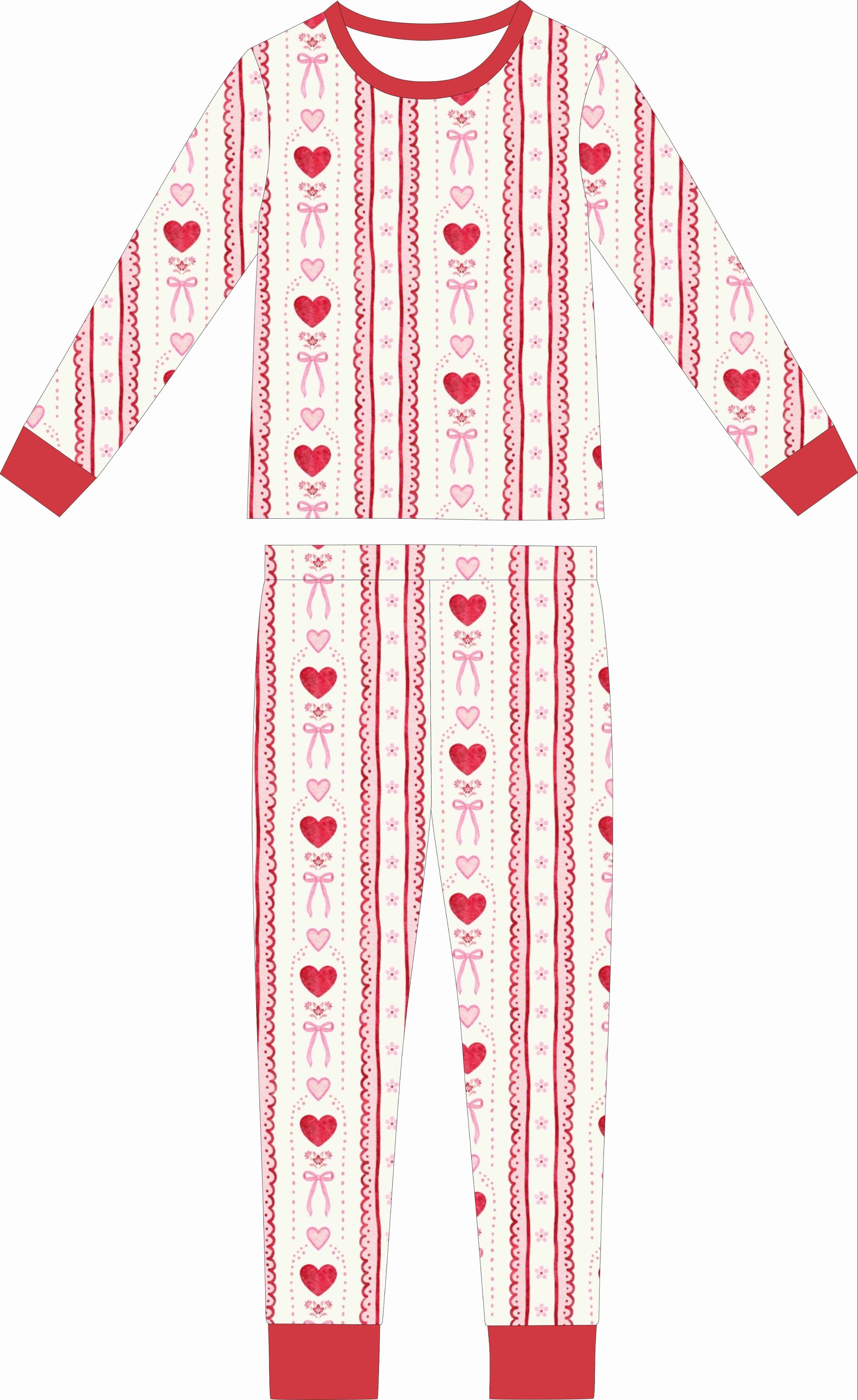 Queen of Hearts Two Piece Bamboo Sleeper Set