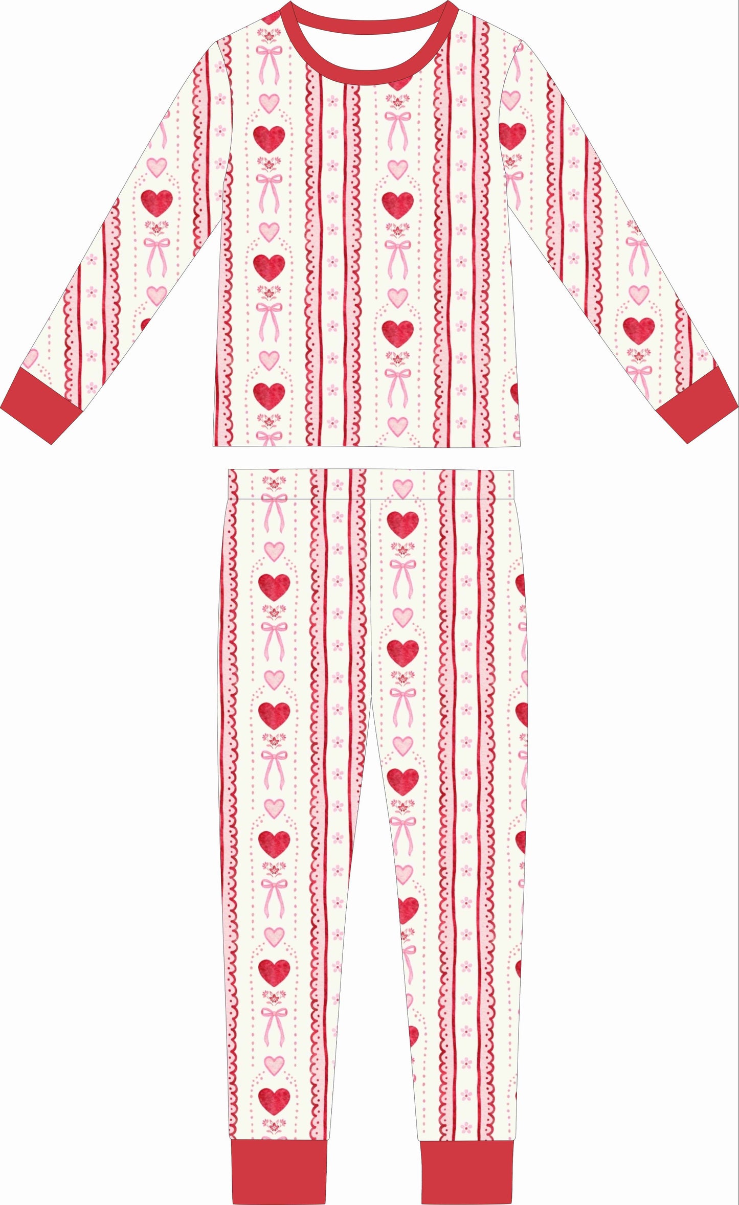 Queen of Hearts Two Piece Bamboo Sleeper Set