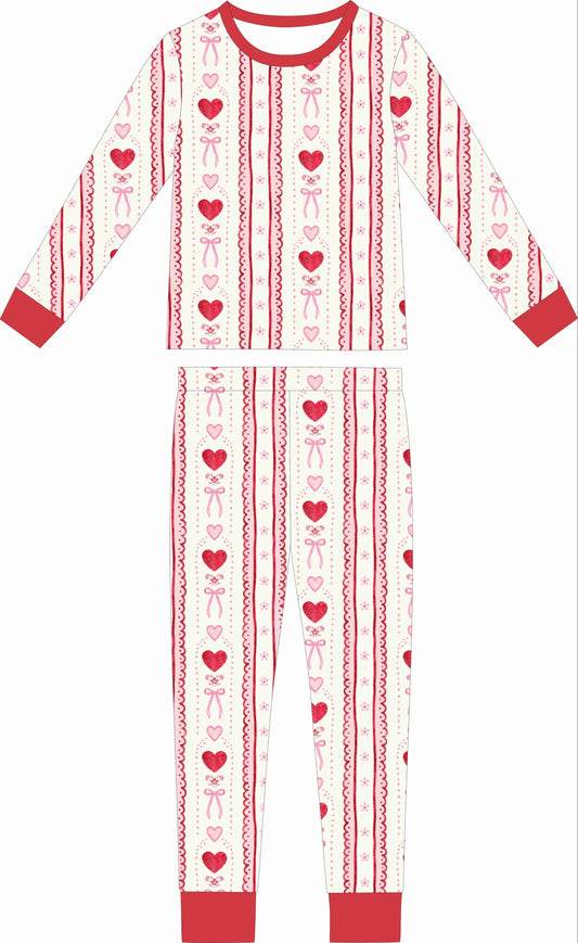 Queen of Hearts Two Piece Bamboo Sleeper Set