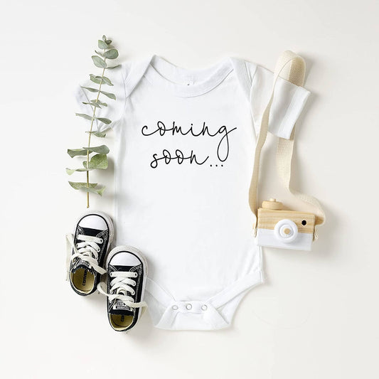 Pregnancy Announcement Onesie – Coming Soon Baby Bodysuit