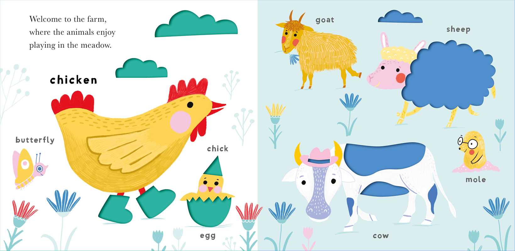 Soft To Touch Words Farm by Little Genius Books