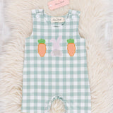 Gingham Carrot Patch Embroidered Johnny