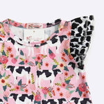 Ole' Bessie Floral Cow Romper