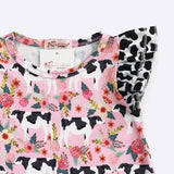 Ole' Bessie Floral Cow Romper