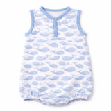 Azure Whales Print Bubble - Light Blue