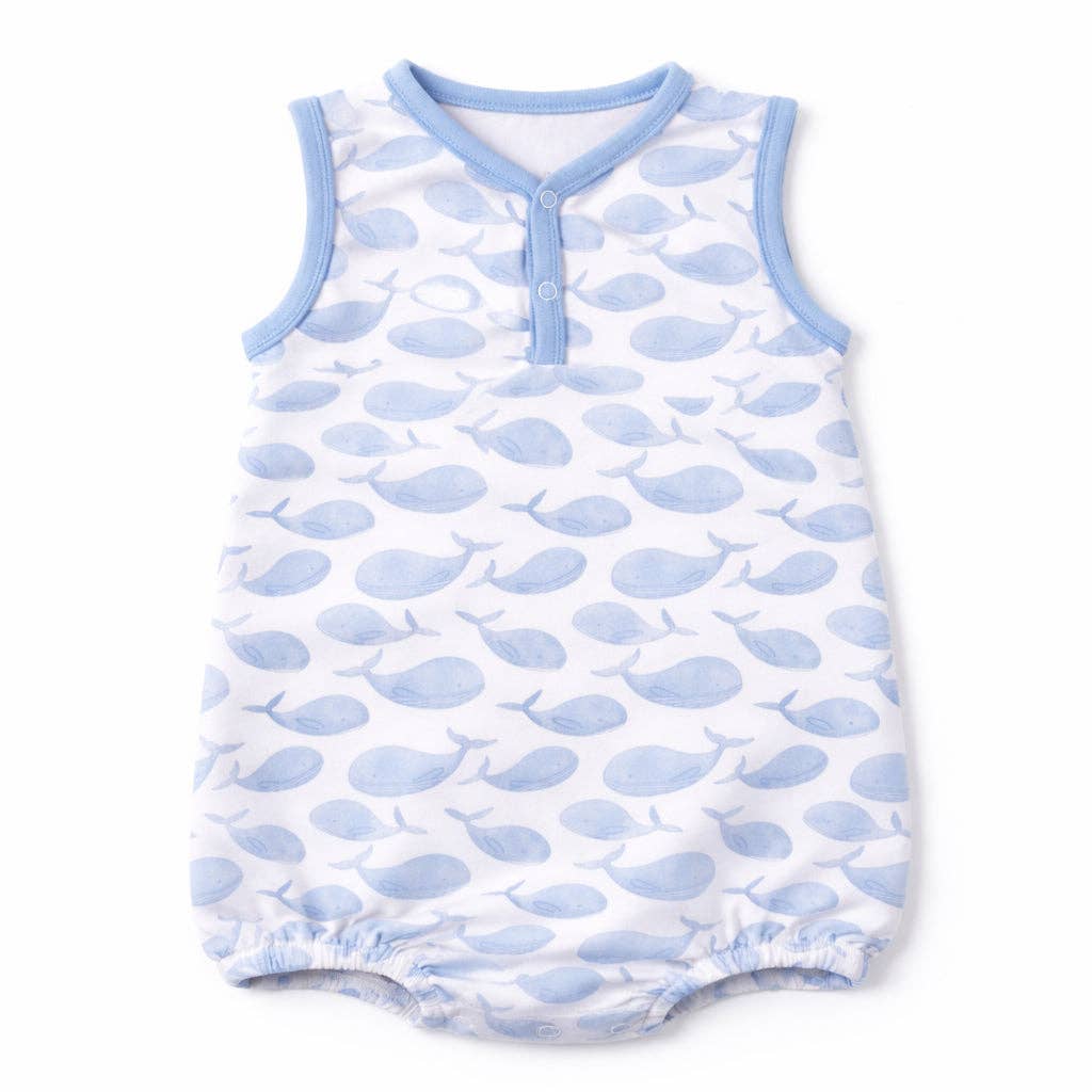 Azure Whales Print Bubble - Light Blue