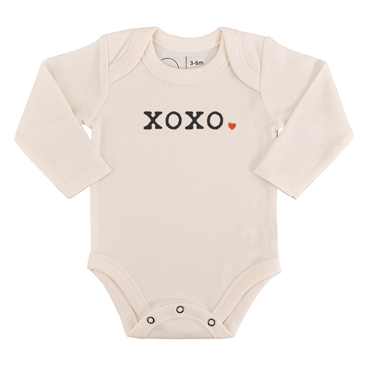 Baby long sleeve Valentine graphic organic bodysuit | xoxo 0-3M Default