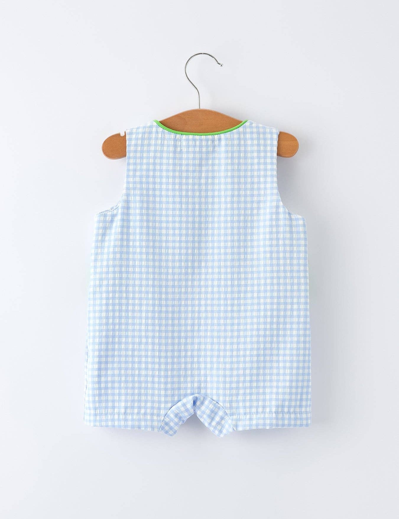 Baby Boys Summer Crocodile Embroidered Smocked Romper