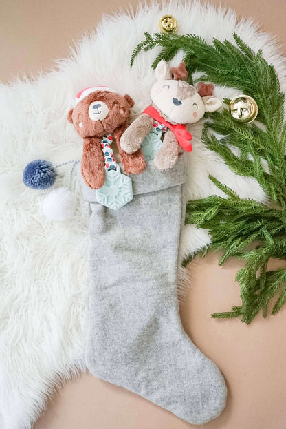 Holiday Itzy Lovey™ Plush + Teether Toy: Bear - Evvie Bean's Baby Boutique