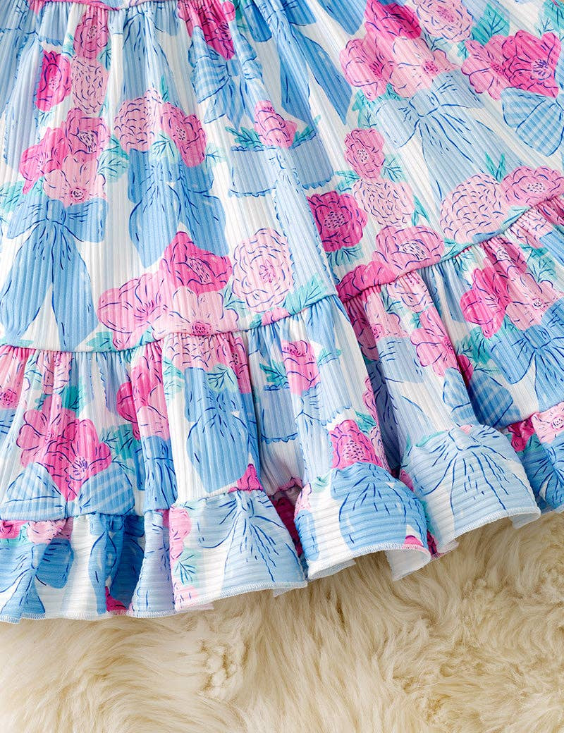 Floral Coquette Ruffle Dress