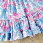 Floral Coquette Ruffle Dress