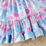 Floral Coquette Ruffle Dress