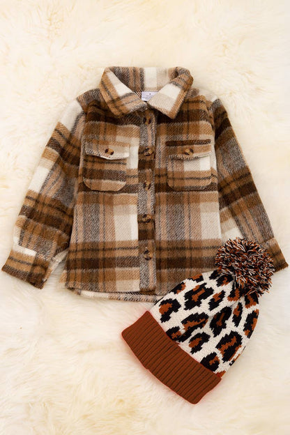 Coffee & Cream Plaid Shacket