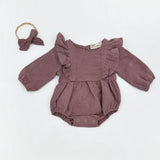 Gabriella Longsleeve Romper with Bow