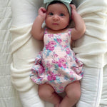 Muslin Ruffle Sunsuit- Garden Secrets