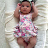 Muslin Ruffle Sunsuit- Garden Secrets