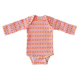 Pumpkin Stripe Pink / Organic Long Sleeve Bodysuit