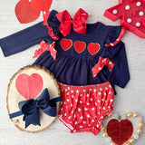 Vintage Valentine Infant Romper Set