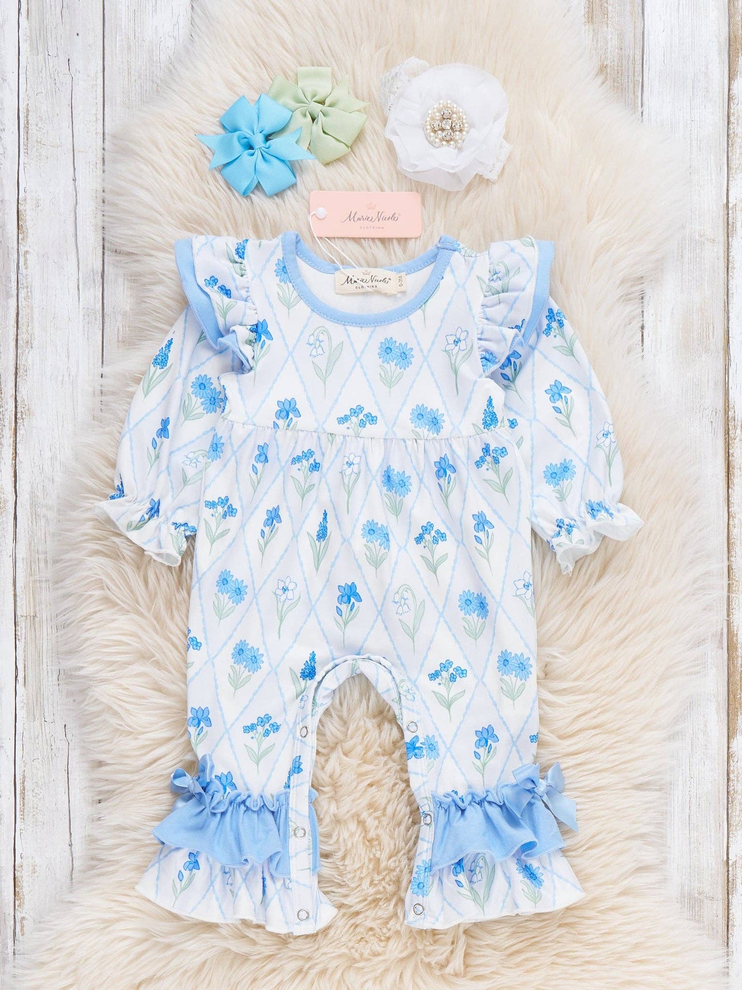 Garden Glimmer Ruffle Romper