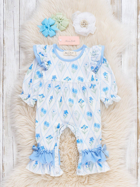 Garden Glimmer Ruffle Romper