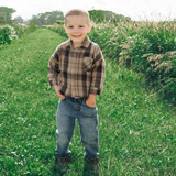Lightweight Mocha Brown Flannel - Child