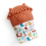 Itzy Mitt™ Silicone Teething Mitts Highland Cow
