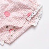 Easter Smocked Bubble Romper Embroidered Tulips