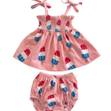Popsicle Pink / Organic Smocked Set