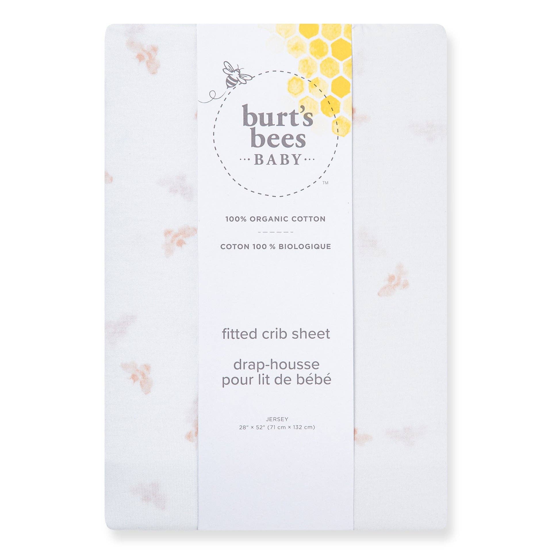 Golden Bee Organic Cotton BEESNUG® Fitted Crib Sheet - Ranunculus