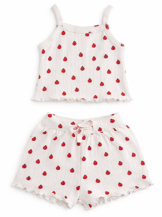 Ladybug / Organic Pointelle Summer Set