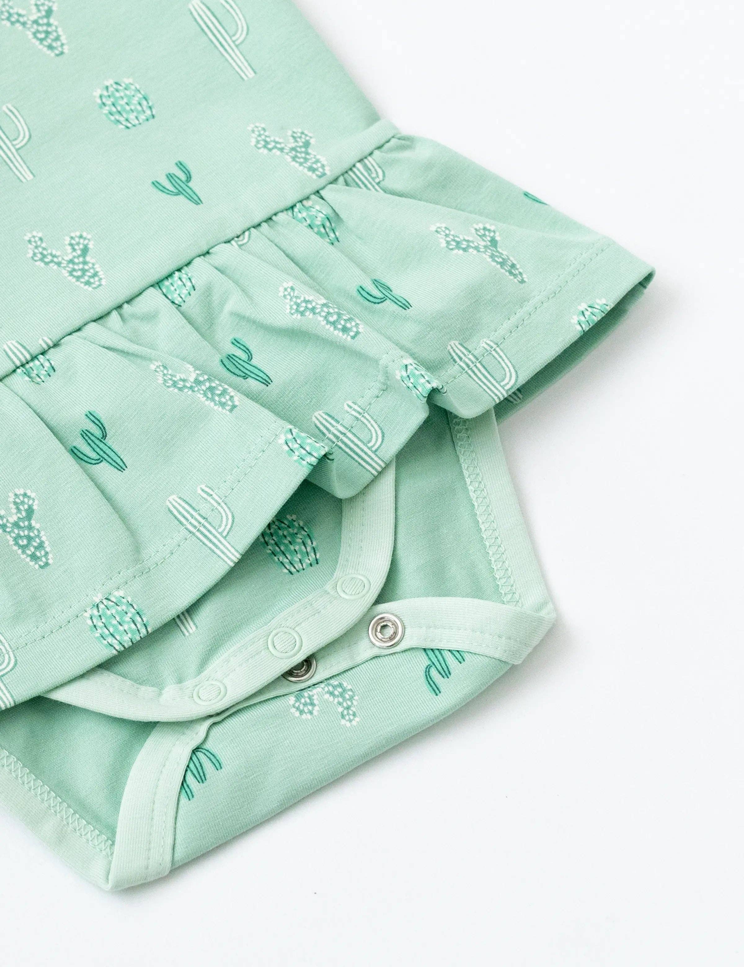 Short Sleeve All Dressed Up Bodysuit Green Cactus