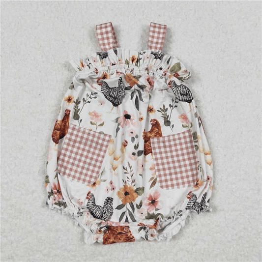 Floral Chicken & Gingham Shortie