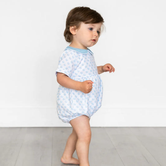 Gender Neutral Peter-Pan Collar Bubble Romper