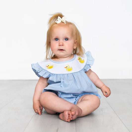 Rubber Duckie Flutter-Sleeve Romper