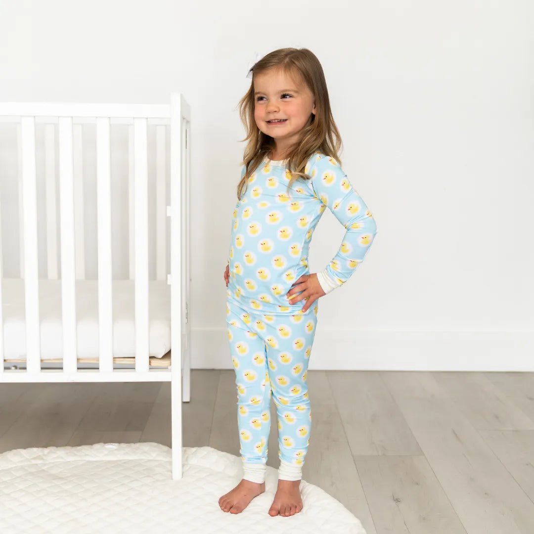 Rubber Duckie Two Piece Bamboo Sleeper Set