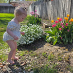 Ada Blue Smocked Romper & Dress Matching Set