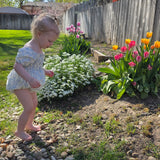 Ada Blue Smocked Romper & Dress Matching Set
