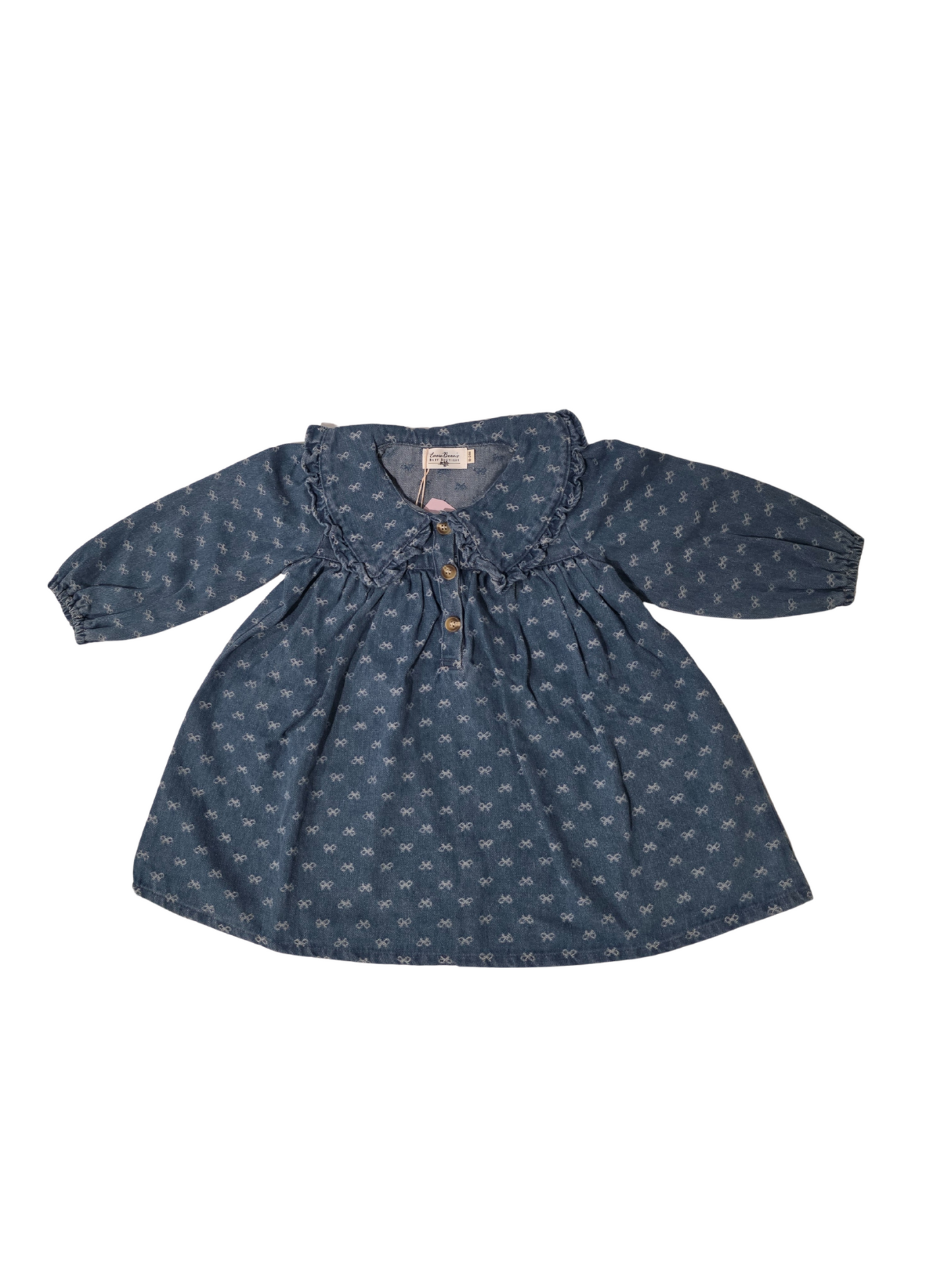 Mabel Denim Bow Romper & Dress