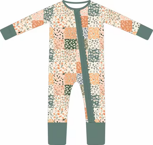 Harvest Patchwork Bamboo Ruffle Sleeper