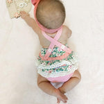 Rosewood Lace Floral Romper