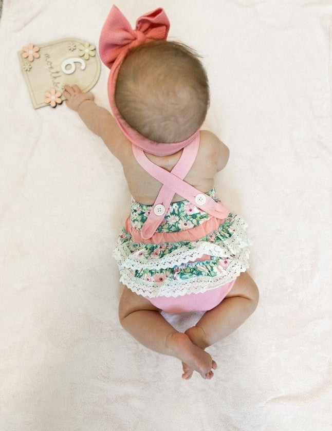 Rosewood Lace Floral Romper