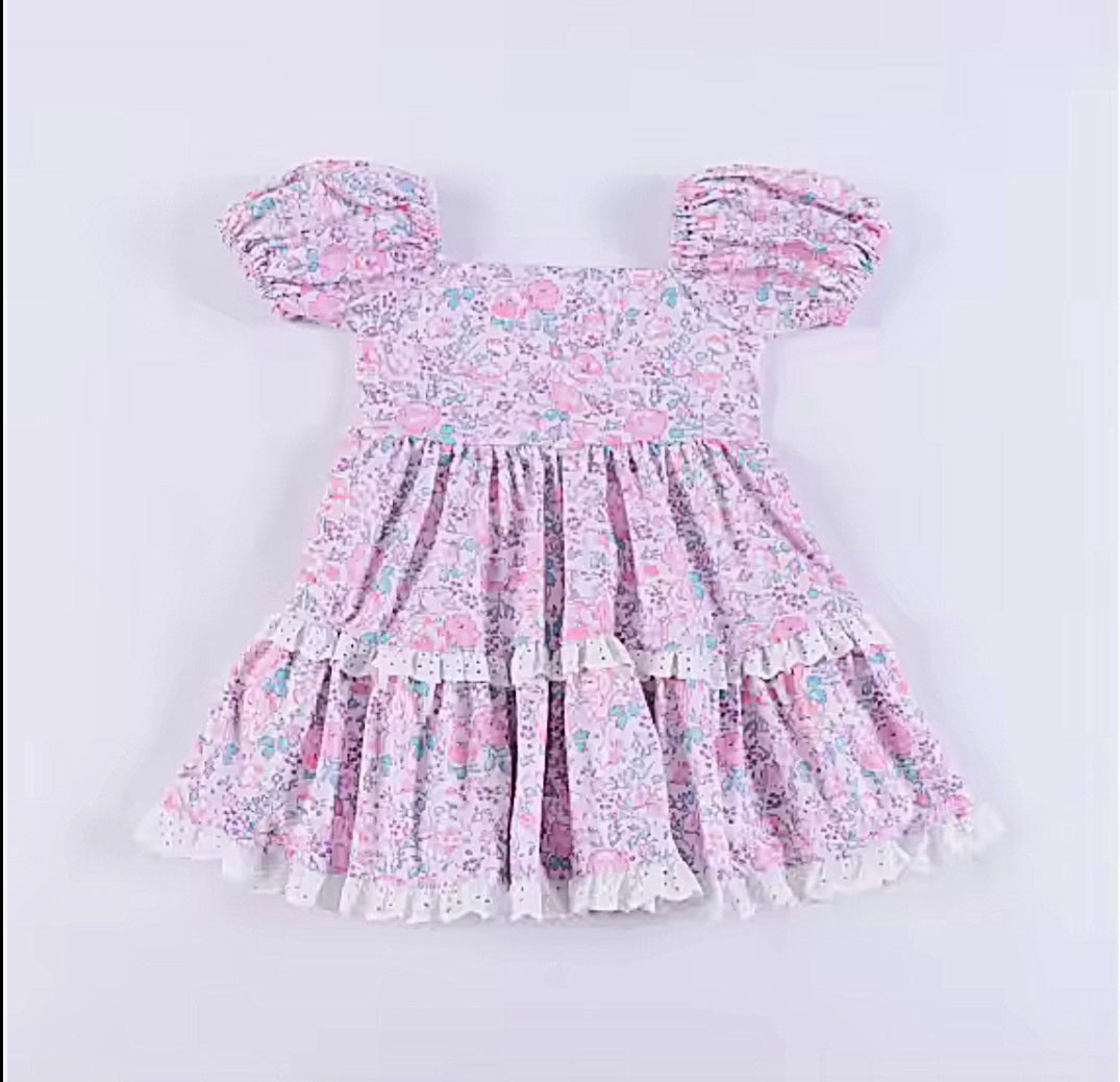 Ditzy Floral & Lace Dress