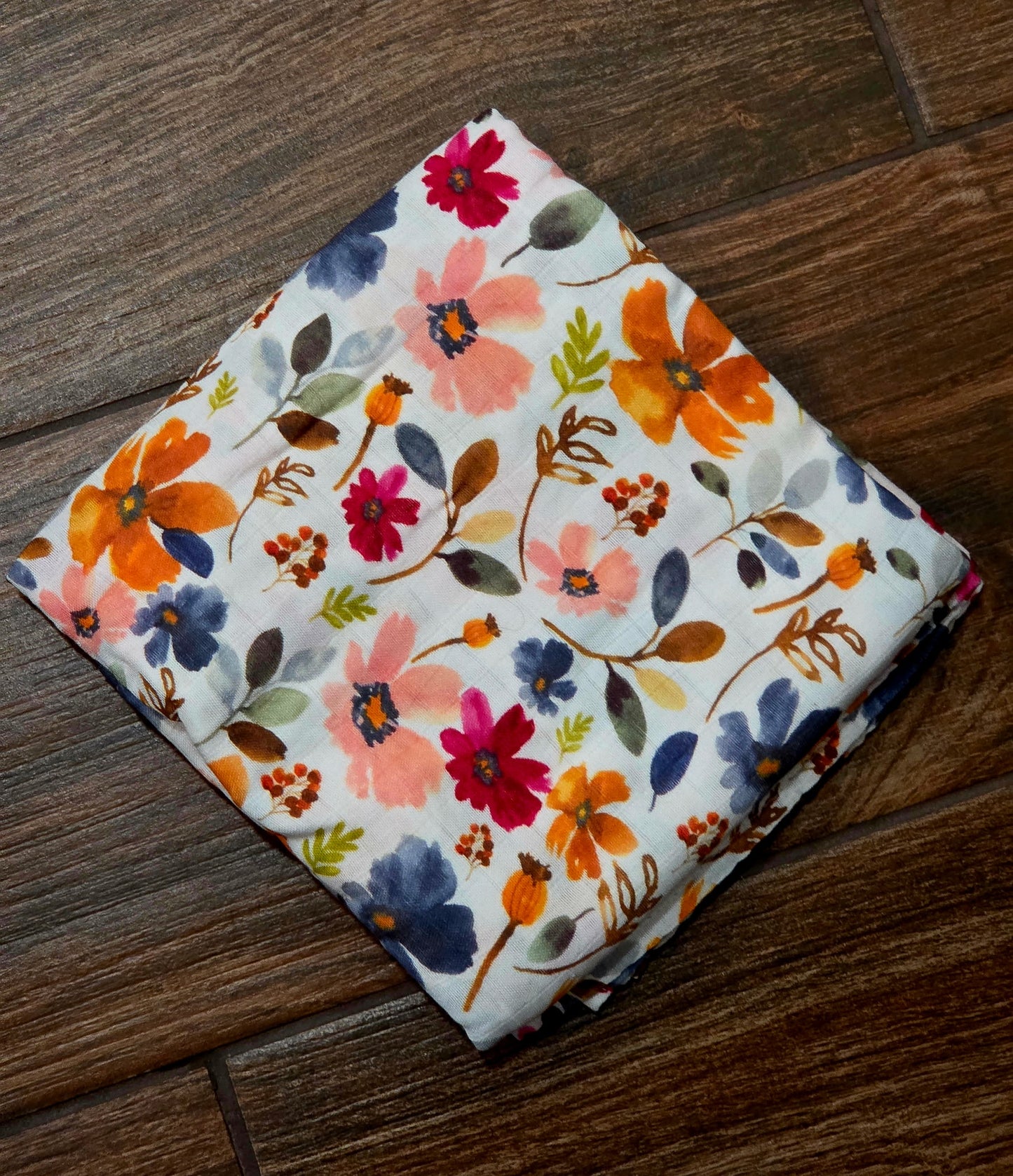 Bamboo & Muslin Swaddle | Watercolor Floral
