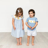 Rubber Duckie Flutter-Sleeve Dress