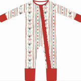 Mistletoe Bows Ruffle Bamboo Sleeper