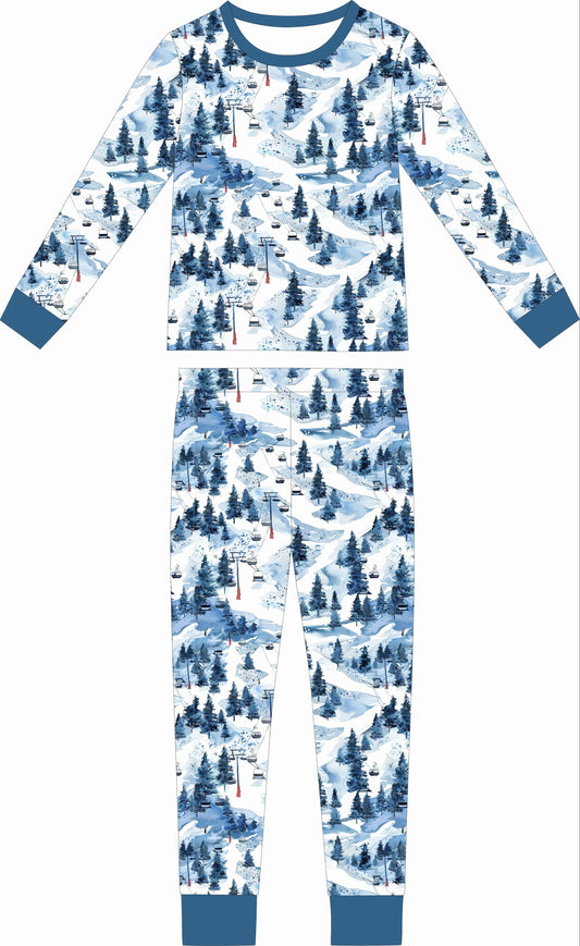 Alpine Ski Two Piece Bamboo Sleeper Set