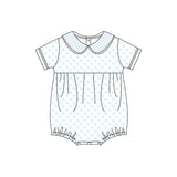 Gender Neutral Peter-Pan Collar Bubble Romper