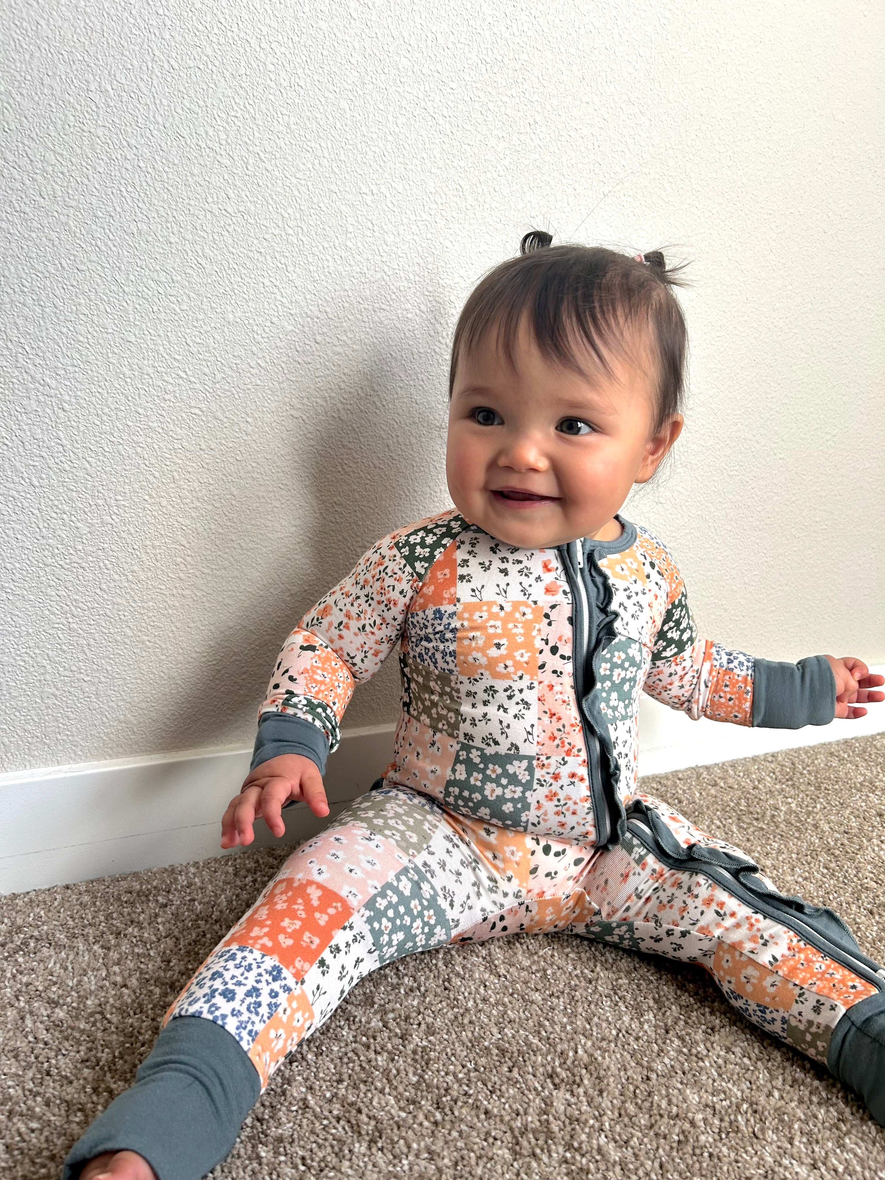 Harvest Patchwork Bamboo Ruffle Sleeper