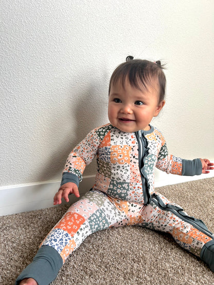 Harvest Patchwork Bamboo Ruffle Sleeper